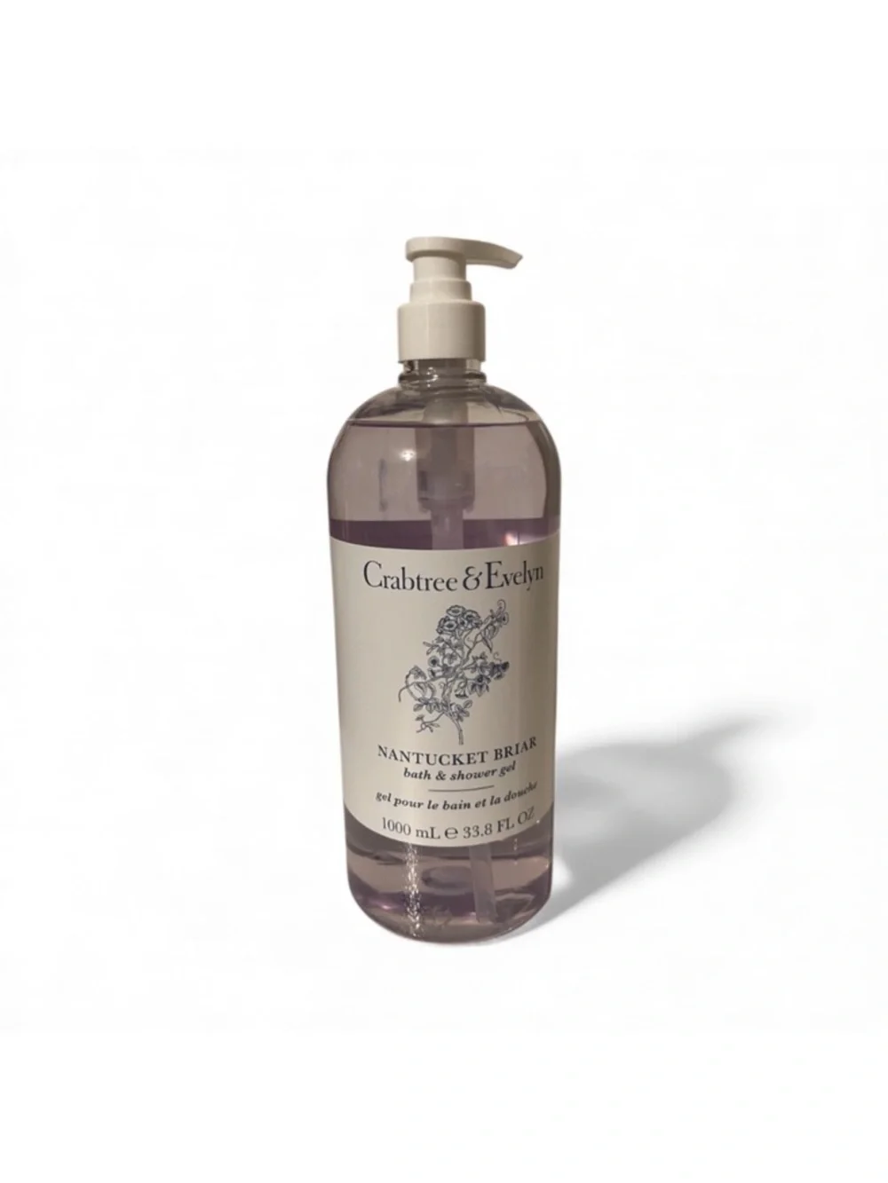Crabtree & Evelyn Nantucket Briar Bath & Shower Gel – 33.8 oz (1 Liter) – New